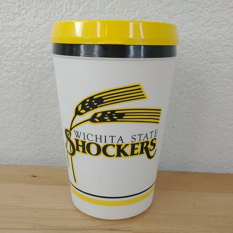 Vintage Wichita State Shockers Aladdin Thermos Mug Rare Cover