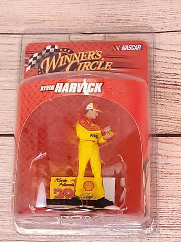 NASCAR Winner's Circle #29 Kevin Harvick Autographing Race Car Figurine w/Stand Cover