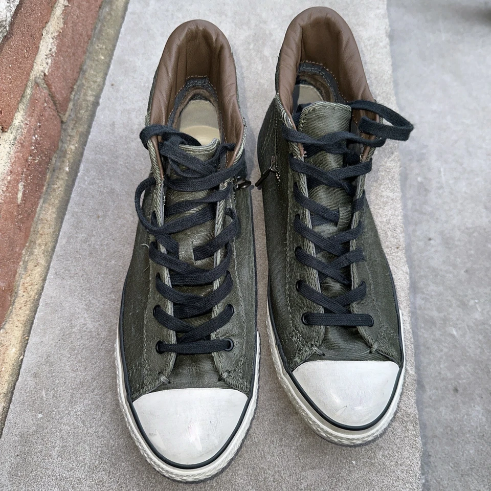Converse X John Varvatos All Star High Top Side Zipper US M 9 W 11 Leather - Image 1 of 4