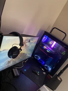 Gaming PC Full Set Up With Yeti Mic And Headset (no Keyboard) - Picture 1 of 12