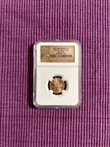 2009 P SMS 1c Bronze Lincoln Professional Life Penny NGC MS68 RD Cover