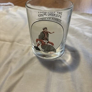The Saturday Evening Post Glassware Collection Schlittschuhe Glas Norman Rockwell - Bild 1 von 5