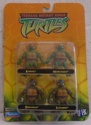 Mini Tortugas Ninja Teenage Mutant 2003 paquete de 4 TMNT Raph Don Leo Mikey Foto 1 de 2