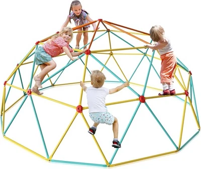 Cúpula de escalada geométrica de 10 pies escalador gimnasio para selva al aire libre para niños 3-9 años verde Foto 1 de 4