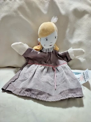 RARE Moulin Roty, It Etait Une Fois, Hand-Puppet, Girl with Braids, doll toy - Image 1 of 4