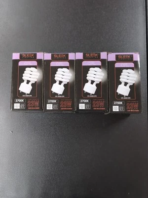 4 Pack-SLEEK Lighting CFL GU24 23W 2700K 1600 Lumens - Image 1 of 4