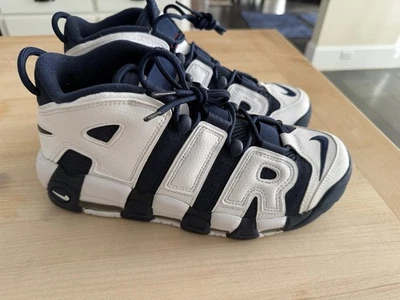 worn once Nike Air More Uptempo 96 Olympic Blue White FQ8182-100 shoes 9.5 - Image 1 of 4