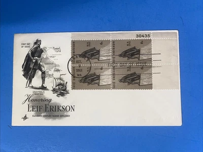 1968 FIRST DAY COVER - 6c - HONORING LEIF ERIKSON - Image 1 of 2