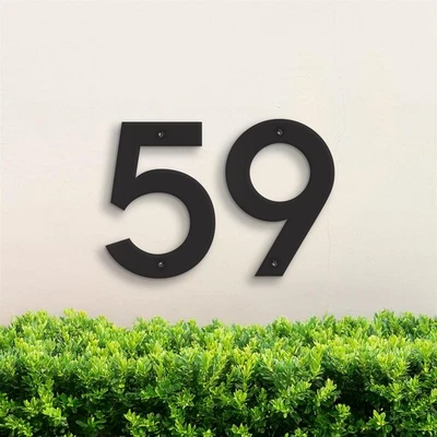 8 inch Individual House Numbers in Black - Large House Number - Image 1 of 4