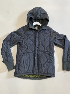 Relwen Men’s Hooded Quilted Jacket Steel Blue Size S - Image 1 of 4