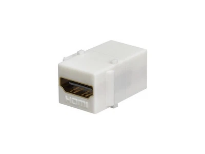 Adaptador acoplador Keystone Jack HDMI hembra a hembra - blanco | video 3D y 4K Foto 1 de 4