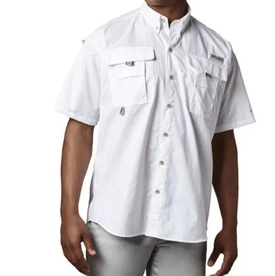 Camisa de pesca Columbia para hombre talla XL manga corta BAHAMA II blanca Foto 1 de 4