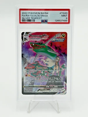 2022 POKEMON SWORD & SHIELD SILVER TEMPEST #TG20 RAYQUAZA VMAX PSA 9 MINT - Image 1 of 2