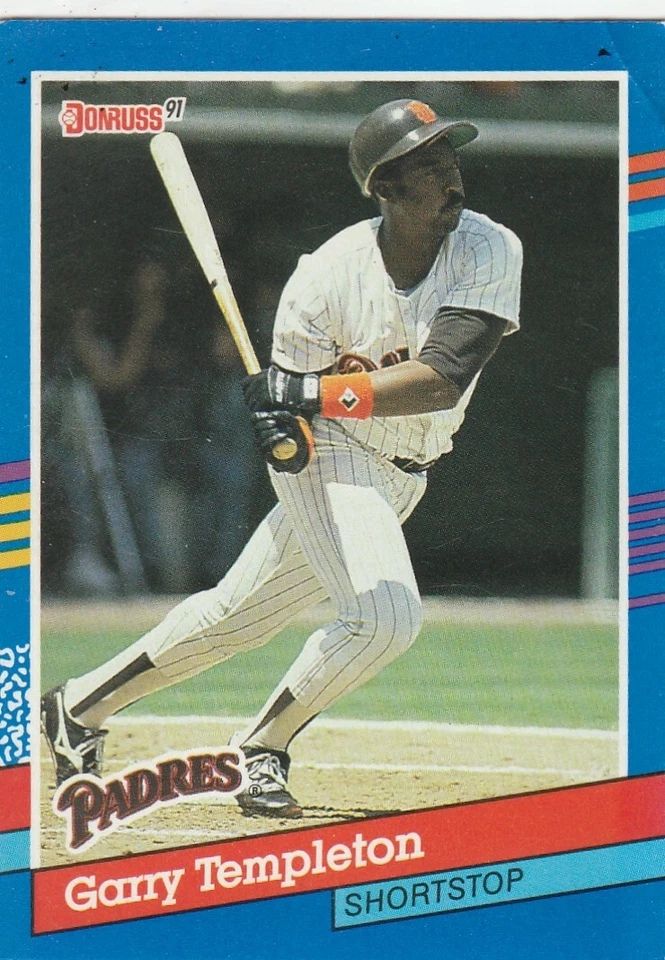 FREE SHIPPING-MINT-1991 Donruss San Diego Padres #252 Garry Templeton - Image 1 of 1