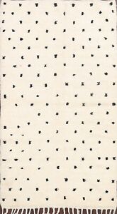 Modern Polka Dot Moroccan Oriental IVORY Area Rug Vegetable Dye Hand-knotted 4x7