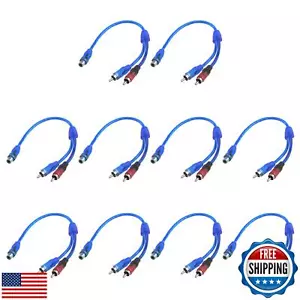 Antrader 1 Female to 2 Male RCA Y Splitter Cable Car Audio Converter Cord Ada - Picture 1 of 5