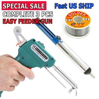 Pistola de ferro de solda elétrica automática com FLUXO 2% fio de solda fio de estanho 50g 60W - Imagem 1 de 4