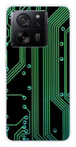 Coque en silicone imprimée compatible Xiaomi 13T Texture circuit geek - Photo 1 sur 3