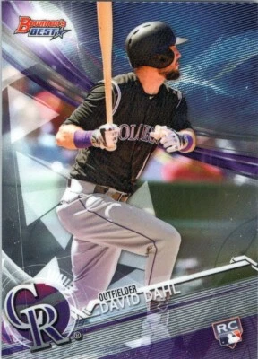 2017 Bowman's Best #11 David Dahl RC Colorado Rockies - Image 1 of 2