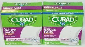 2 Boxs Of Curad Gauze Pads 2" X 2" Cushions Covers & Protects 20 Total Pads NIP  - Picture 1 of 1