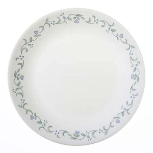 Corelle Country Cottage, White and Green Round Dinner Plate, 10.25" - Picture 1 of 6