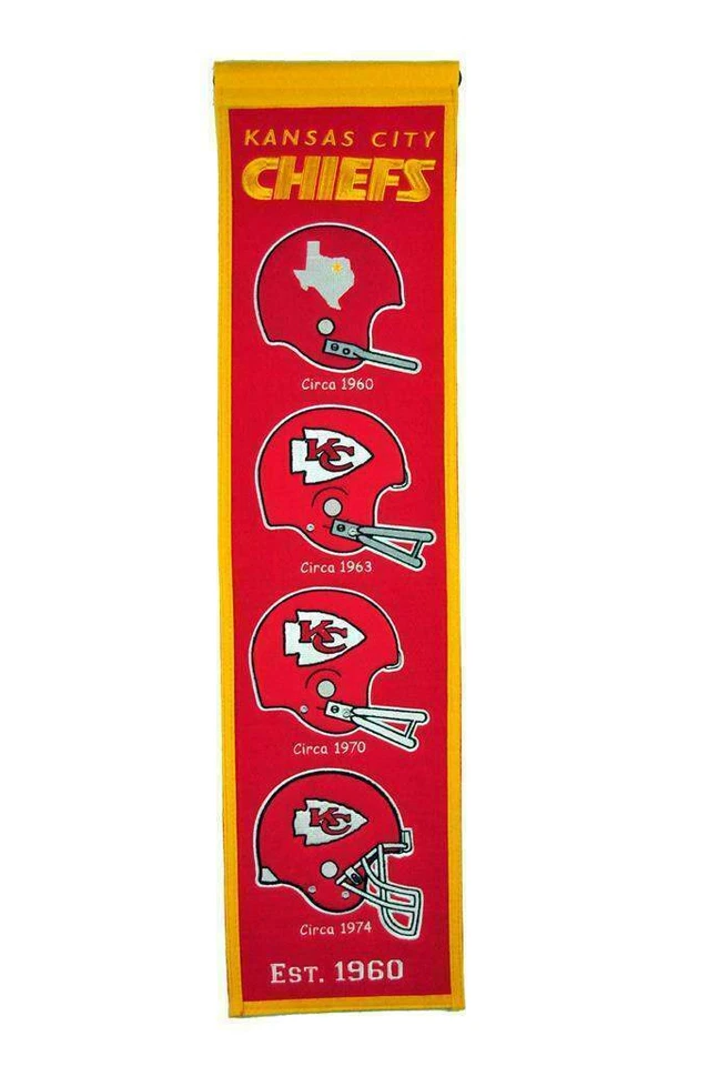 Kansas City Chiefs Heritage Banner 8x32 - Image 1 of 1