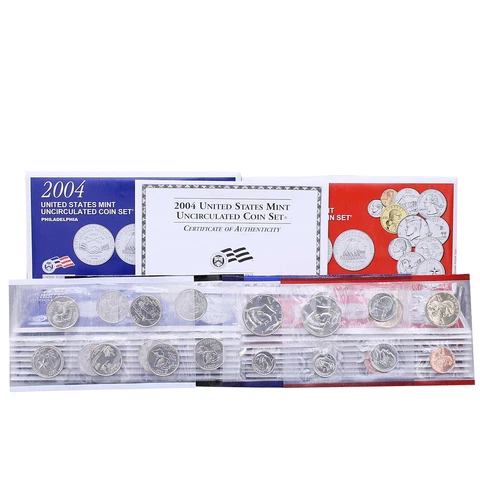 2004 Mint Set 10 Pack Original Envelopes 220 US Coin Lot Cover