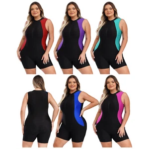 Damen Schwimmanzug Spleißen Badeanzug Schnorcheln Bademode Schwimmen Overall - Bild 1 von 45