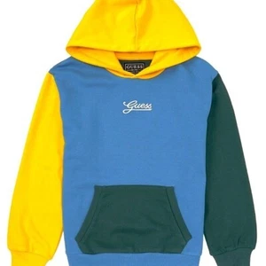 GUESS Big Boys Embroidered Logo ColorBlock Sweatshirt size 14 hoodies, pullover - Picture 1 of 6