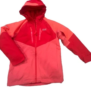 Ski Jacket Coral Pink 630519FGO Girl’s Snow Jack Wolfskin Size 140 EU $126 NWOT - Picture 1 of 24