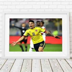 JAMES RODRIGUEZ Columbia Soccer Poster Picture Print Size A5 to A0 FREE DELIVERY - Picture 1 of 14