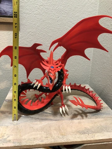 Yu-Gi-Oh Slifer The Sky Dragon Model Toy Figure 13in Red  Kazuki Takahashi 1996 Cover
