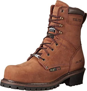 Ad Tec Men'S 9490 9" Certified Super Logger Work Boots Waterproof Crazy Horse Le - Picture 1 of 12