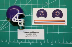 Late 1984 Pittsburgh Maulers USFL *DIECUT DECALS* & Football Gumball Helmets Min - Picture 1 of 4