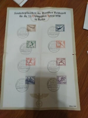  Germany Olympic Souvenir Sheet - Berlin 1936 -real Deal  - Image 1 of 2