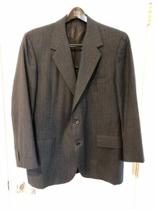 Abrigo deportivo Oxxford Clothes vintage para hombre chaqueta a rayas dañado - Imagen 1 de 11