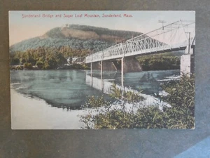Postcard D48468  Sunderland, MA Sunderland Bridge and Sugar Loaf Mt. c-1907-1915 - Picture 1 of 2