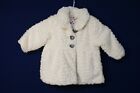 George Baby Fluffy Button Coat  -Cream- Age 3-6 Months (Na30)
