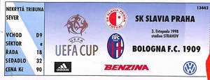 C0873 - Vecchio BIGLIETTO PARTITA CALCIO - 1998: SLAVIA PRAHA - BOLOGNA - Picture 1 of 1