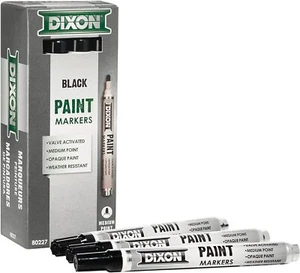 Dixon Industrial Paint Markers, Valve Action Medium Tip, 12-Count, Choose Color - Picture 1 of 7