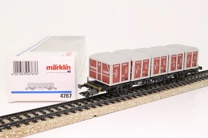 Märklin 4767 H0 vagón portacontenedores vagón de mercancías DB de 2 ejes en embalaje original - Imagen 1 de 10