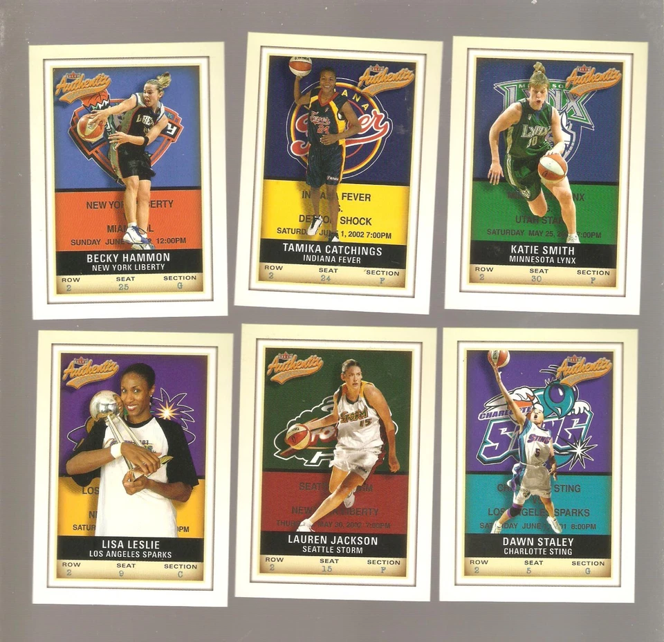 2002 authentix wnba base cards you pick from list - Image 1 of 1
