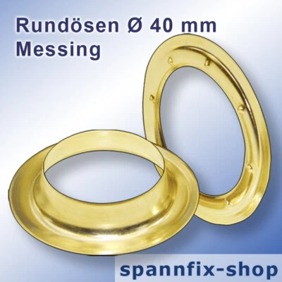 100 Pezzo Occhielli Ø 40 MM, Ottone Camion Pianificazione Occhio Tout Bandierina - Immagine 1 di 3