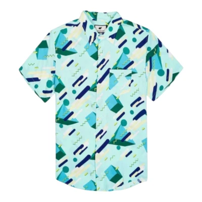 Maison Noir Finley Short Sleeve Button-front Shirt Retro 80s 90s Men's Large - Image 1 of 4