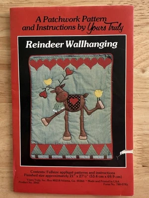 驯鹿壁挂,拼贴图案 Yours Truly Uncut 出品 — 第 1/2 张图片