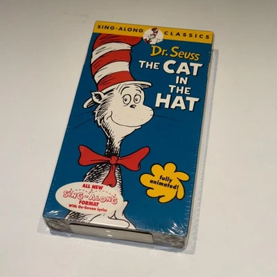 Cat in the Hat VHS Sing-Along Classics Dr Seuss Sealed Kids Animation Tape HTF - Image 1 of 4