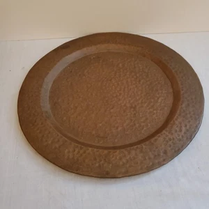 Vintage 1950er gehämmert Kupferplatte Serviertablett Schale niedrige Schüssel Platte 12 1/2" - Bild 1 von 6