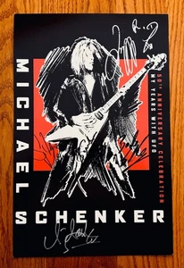 MICHAEL SCHENKER  BAND Signed 11 x 17 Promo Poster~UFO~Gibson Flying V  Guitar - Picture 1 of 3