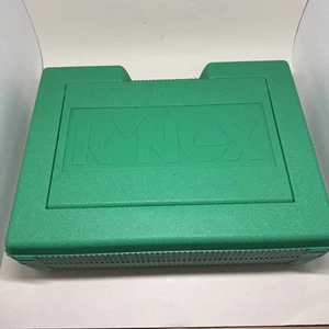 Vintage K'NEX Green Box Hard KNEX Carrying Case Organizer 1995 Filled - Picture 1 of 11