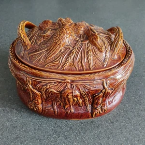 Portmeirion Oven To Table Lidded Casserole Dish /Game Pie Dish - Brown (Size 1) - Picture 1 of 5